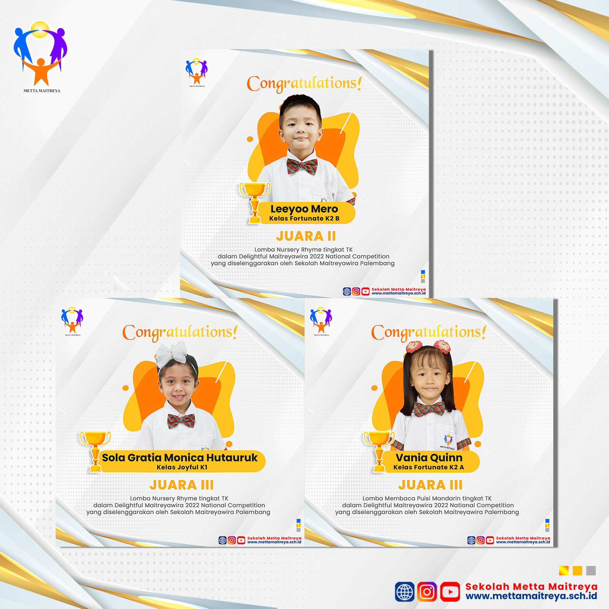 Prestasi Peserta Didik dalam Lomba Delightful Maitreyawira 2022 | PAUD METTA MAITREYA